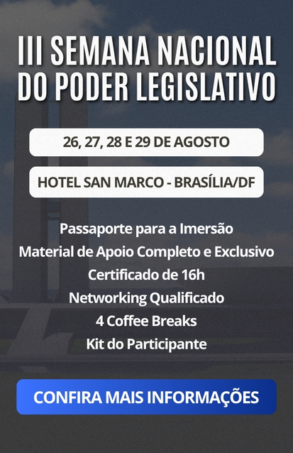 Anúncio - III Semana Nacional do Poder Legislativo 2