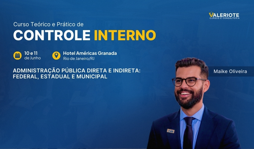 Curso Teórico e Prático de Controle Interno para Administração Pública - Rio de Janeiro/RJ
