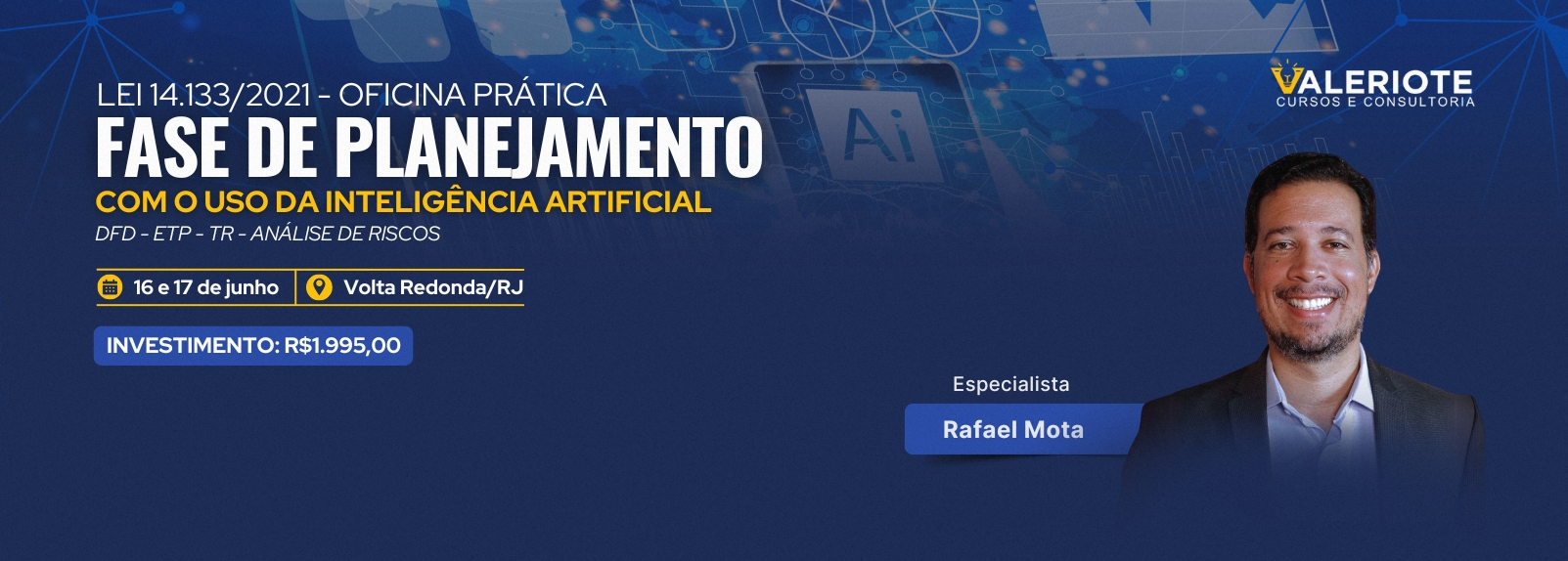 Curso Fase de Planejamento com Inteligência Artificial - Volta Redonda/RJ