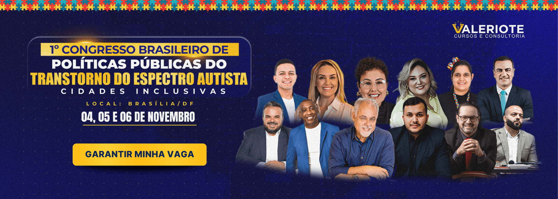 1º Congresso Brasileiro de Políticas Públicas para Cidades Inclusivas com foco em Autismo - Banner Home