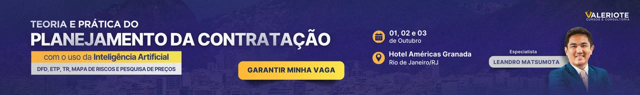 Anúncio - Teoria e Prática do Planejamento da Contratação - Rio de Janeiro RJ - Blog - Notícias - Valeriote Cursos e Consultoria